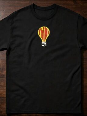 Think Skateboards Lightbulb Graphic T-Shirt Black T-shirt Women Men Unisex